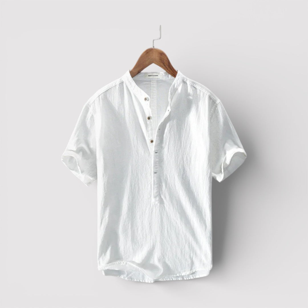 Barry™ | Airy Short-Sleeve Mandarin Shirt