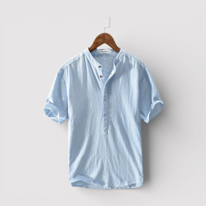 Barry™ | Airy Short-Sleeve Mandarin Shirt