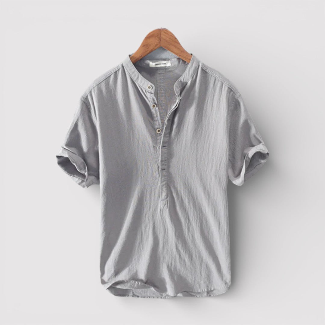 Barry™ | Airy Short-Sleeve Mandarin Shirt