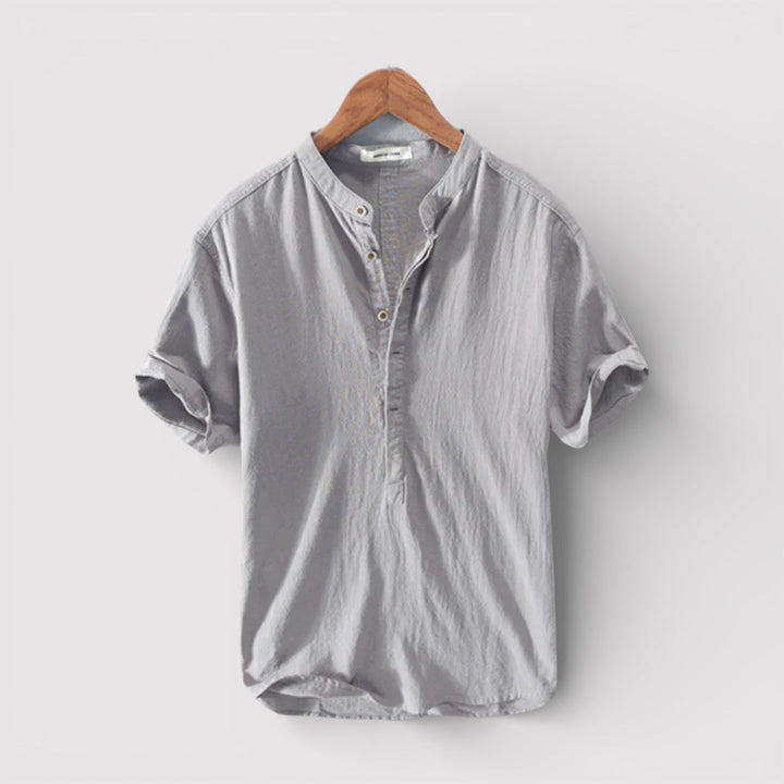 Barry™ | Airy Short-Sleeve Mandarin Shirt