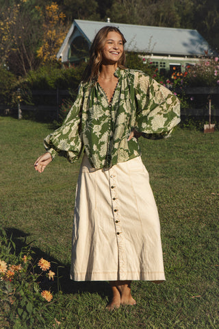 Aurora Blouse - Evergreen