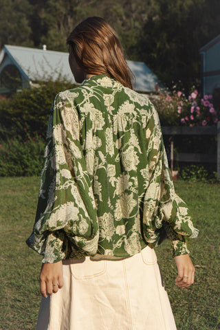 Aurora Blouse - Evergreen