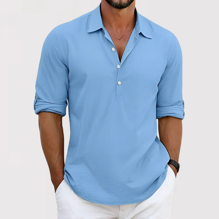Ned™ | Lightweight Shirt with Button Placket