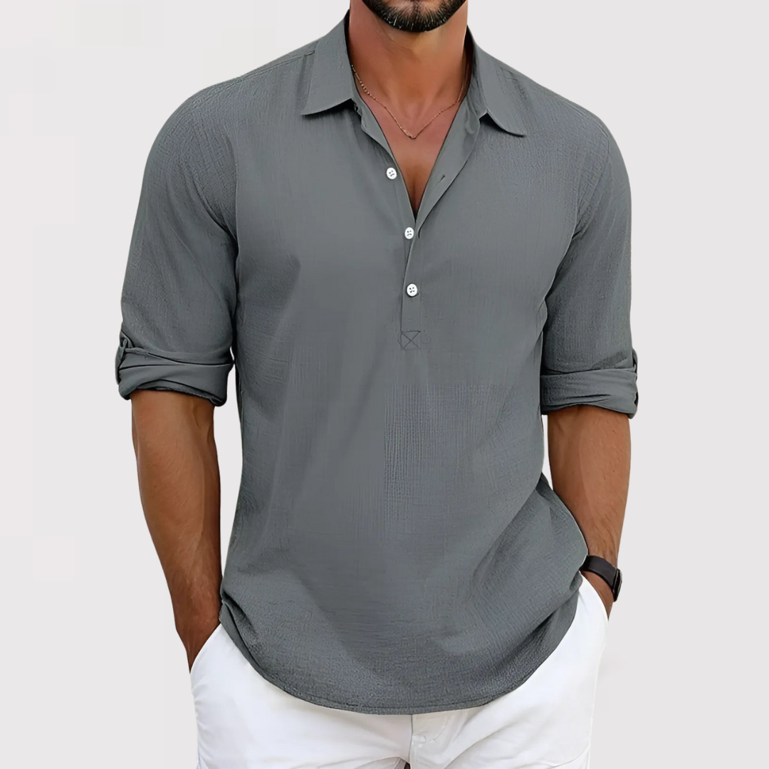 Ned™ | Lightweight Shirt with Button Placket