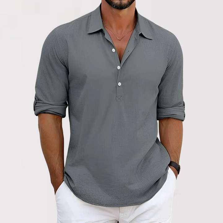 Ned™ | Lightweight Shirt with Button Placket