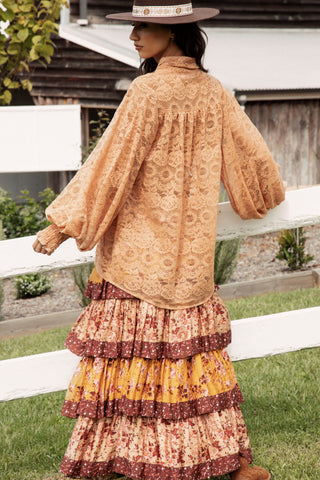 Margot Lace Blouse - Terracotta