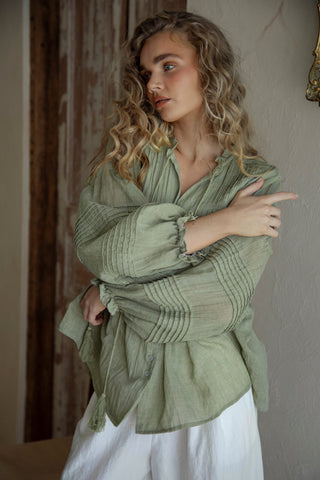 Poppy Blouse - Fern