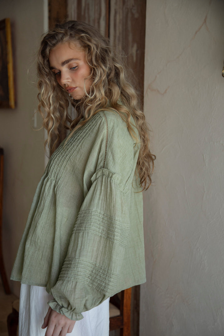 Poppy Blouse - Fern
