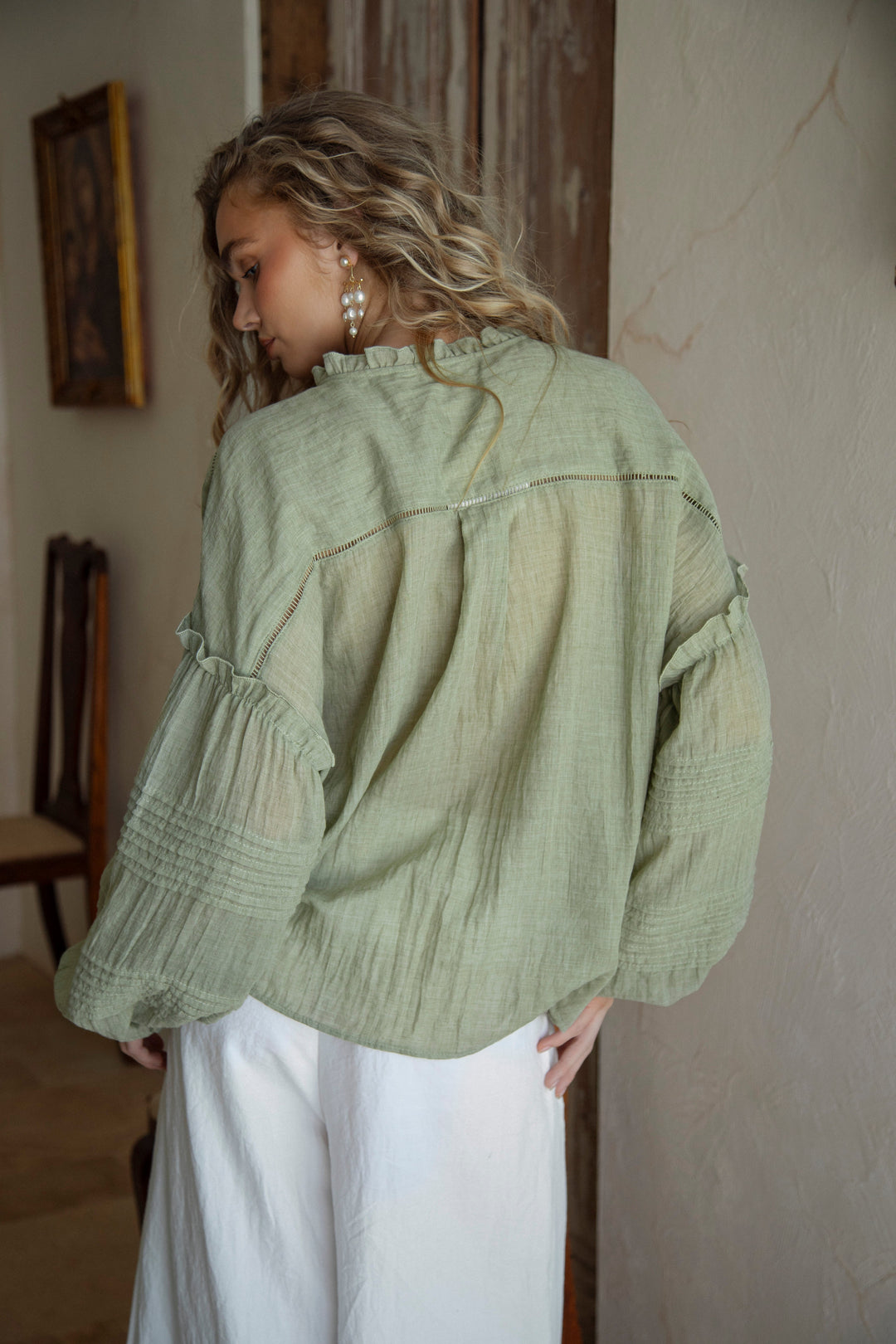Poppy Blouse - Fern