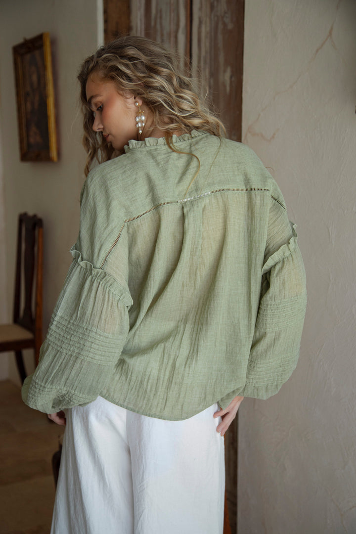 Poppy Blouse - Fern