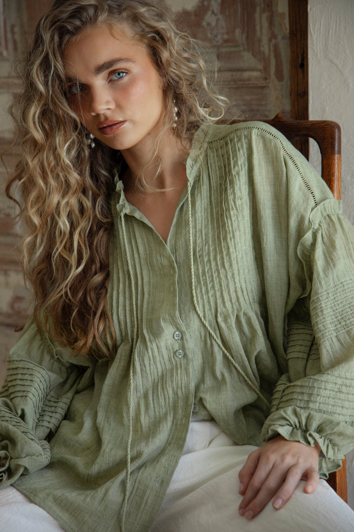 Poppy Blouse - Fern