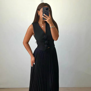 Beyza | Elegant Sleeveless Two Piece Set