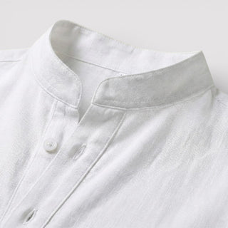 Alex™ | Band Collar Shirt with Sleeve Tabs