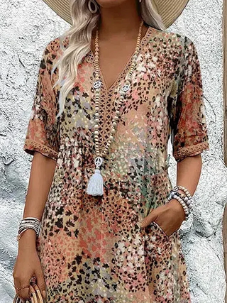 Tracie™ | Printed Tiered Midi Dress