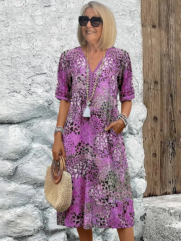 Tracie™ | Printed Tiered Midi Dress