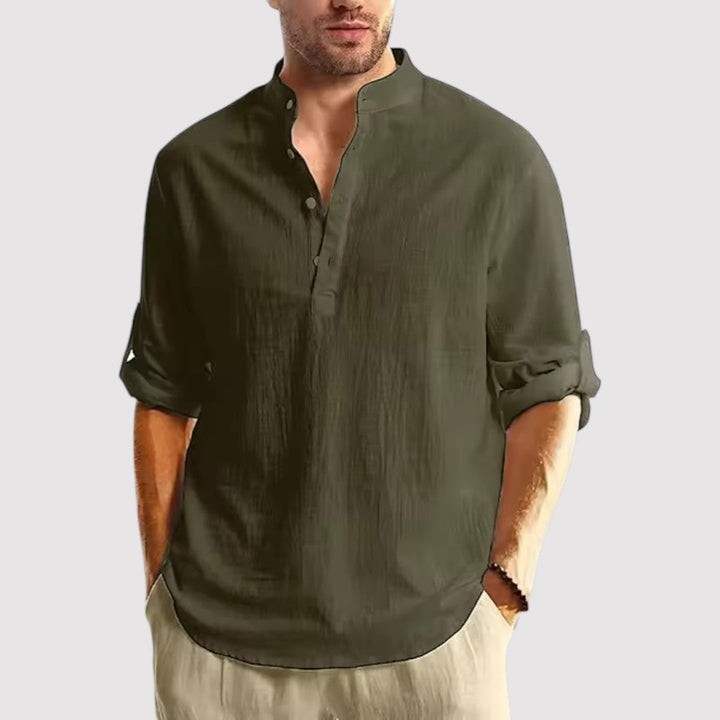 Richard™ | Shirt with Band Collar