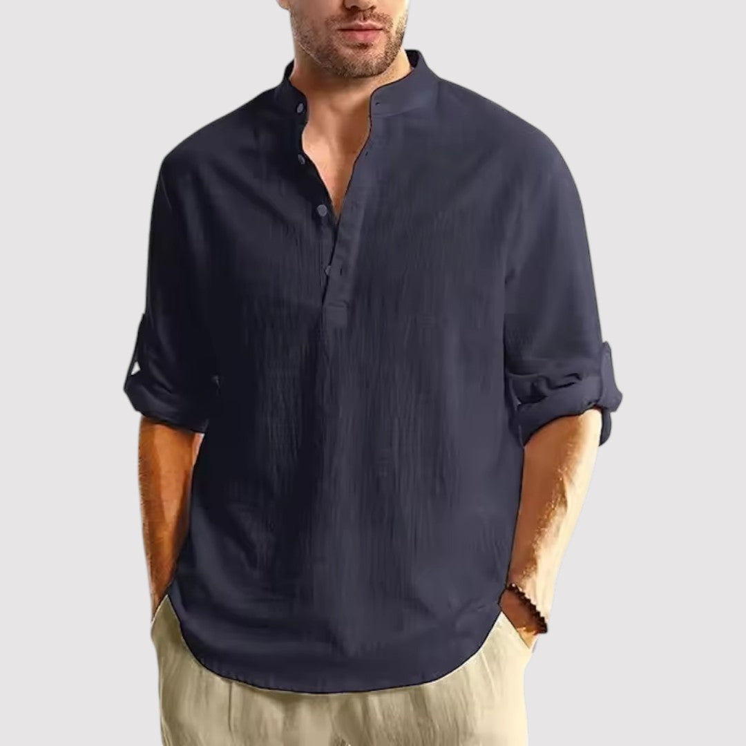 Richard™ | Shirt with Band Collar