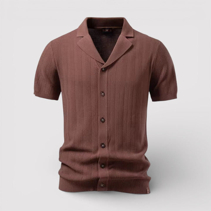 Beau™ | Knit Shirt with Button Placket