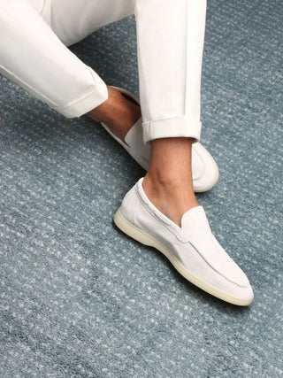 Cameron™ | Classic Pearl White Loafers