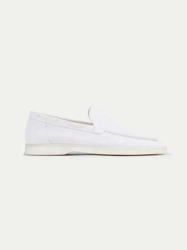 Cameron™ | Classic Pearl White Loafers