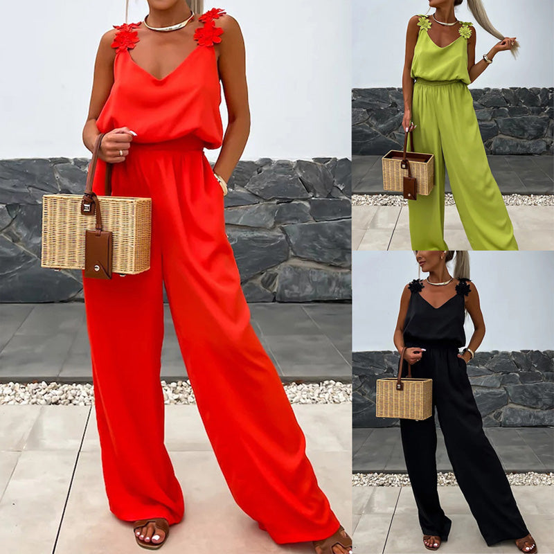 Matilda | Sleeveless Wide Leg Jumpsuit