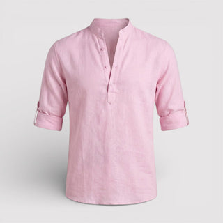 Alex™ | Band Collar Shirt with Sleeve Tabs